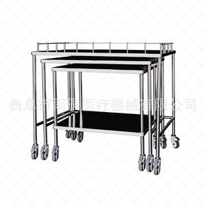 Chariot à instruments en acier inoxydable 304 YC-K23 1000x600x900mm, chariot de salle d'opération médicale avec roues - Product Image 4