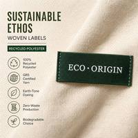 Étiquettes tissées personnalisées à faible MOQ - Étiquettes durables en polyester pour vêtements et chaussures - Étiquettes imprimées en sérigraphie pour vêtements avec livraison rapide