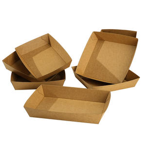 समृद्ध चिकन नूडल्स के लिए इको फ्रेंडली ब्राउन क्राफ्ट स्नैक ट्रे पैक करें फ्रेंच फ्राइज़, गर्म कुत्तों - Product Image 6