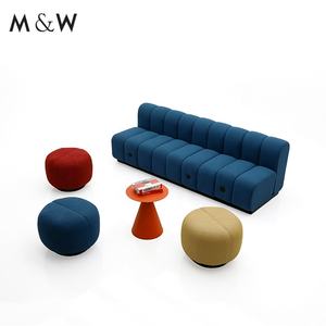 M & W, nuevo diseño, muebles curvos de lujo, recepción, oficina, sala de tela, sofás modulares de ocio - Product Image 6