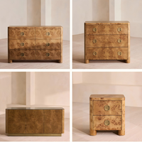 Buffet/Credenza Moderne en Noyer Massif Style Luxe Discret pour Salon, Salle à Manger, Maison Moderne, Loft Urbain