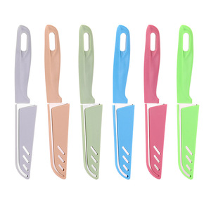 Ensemble de couteaux à fruits en acier inoxydable, 6 pièces, couteau de cuisine polyvalent pour peler et couper les fruits avec des poignées colorées - Product Image 5