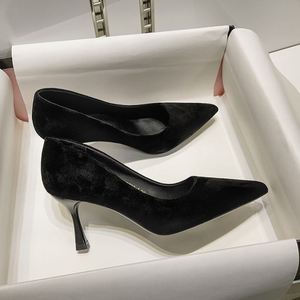 Zapatos de Tacón Alto Negros para Mujer, Estilo 2026, Tacones Finos, Cómodos, Punta en Pico, Zapatos Profesionales de Una Sola Pieza - Product Image 3