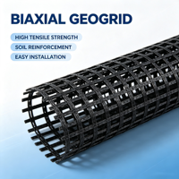 Géogrille biaxiale en HDPE pour la stabilisation des terrains de stationnement privés, matériau de renforcement pour routes en gravier extérieures