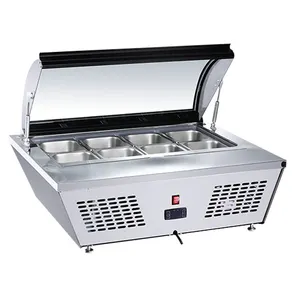 Commercial Counter Top Salad Display Showcase Buffet Food Cooler For Restaurant