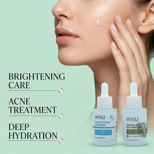 Sérum facial liquide éclaircissant anti-rides WNU OEM à l'arbutine et à la vitamine C, hydratant, à la nicotinamide et à l'<span class=keywords><strong>acide</strong></span> hyaluronique pour le visage, le cou, les mains et la <span class=keywords><strong>peau</strong></span> - Product Image 6