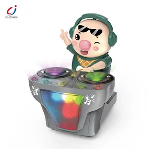 Chengji Funny Electric Musical Pig Swing Dancing Dj Music Robot Light Swing Back And Forth Electric Dancing Dj Pig Toy For Kids