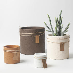 Pots de fleurs en céramique de style nordique pour plantes succulentes, design minimaliste moderne, trou de drainage, inspiration vintage unique - Product Image 1
