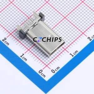 HC-TYPE-C-16P-VS15-5A-F2.9-25 USB Connector Through hole Component (THT) Connector Type-C Female Through Hole 16P - Product Image 1