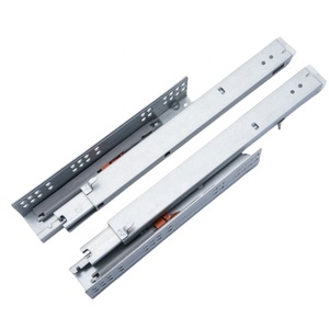 2 glissières de tiroir télescopiques hydrauliques invisibles autobloquantes pliables Glissières de tiroir sous montage Guides de tiroir avec goupille - Product Image 5