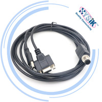 Kabel Adaptor Y M12 4 Pin Female ke 2 M12 4 Pin Female A-Coding 1m untuk Pemisahan ke Dua Sensor