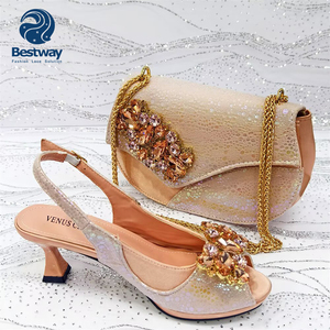 <span class=keywords><strong>Chaussures</strong></span> et sacs élégants pour femmes Bestway Luxury African Women High Heels, parfaits pour les mariages, les fêtes et les occasions spéciales. - Product Image 3