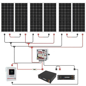 Système d'énergie solaire 6000W en silicium monocristallin pour usage domestique avec contrôleur MPPT - Product Image 4