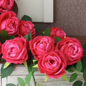 Guirlande de roses artificielles style Monet, vigne fleurie, pour décoration de porte, zone scénique, centre commercial et scène événementielle - Product Image 3