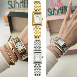 Conjunto de Pulsera y Reloj de Cuarzo para Mujer, Diseño Vintage, Chapado en Oro, con Diamantes, Personalizado, de Acero Inoxidable, Marca Dames Horloge - Product Image 4