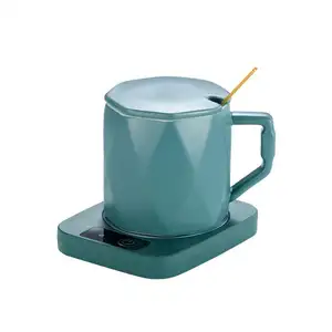 New Design Smart Thermostat, 55 Degree Warmer Smart Heated Coffee Mug Gift Set Electric Mug Warmer Coaster For Home Office/