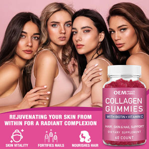 OEM Vegan Premium Collagène Gummies 5 <span class=keywords><strong>Types</strong></span> Biotine Vitamine C <span class=keywords><strong>Zinc</strong></span> pour la peau Ongles Cheveux Sans danger pour les femmes enceintes Suppléments à base de plantes - Product Image 3