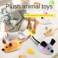 Jouet interactif et mouvant pour animaux de compagnie, peluche de lapin ou chat, avec simulation de souris à induction électrique, pour soulager le stress des chiens