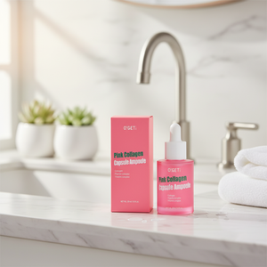 O!GETi Ampolla de Colágeno Rosa en Cápsulas, Líquido Blanqueador Antienvejecimiento para Piel Sensible, Cosmético Facial de Belleza - Product Image 3