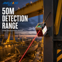 Capteur de distance laser ultra longue portée 50 m, étanche, résolution 1 mm, RS485, sortie analogique 4~20 mA, sortie de commutation NPN PNP pour l'automatisation