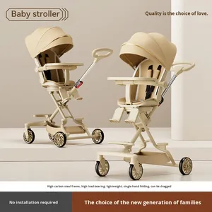Passeggino Modello in Lega di Alluminio Leggero Pieghevole con Vista Bidirezionale <span class=keywords><strong>per</strong></span> <span class=keywords><strong>Neonati</strong></span> Seduti/Sdraiati - Product Image 3