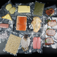 Sacs sous vide en plastique PE transparent jetables en gros avec impression décalée pour aliments congelés et fruits de mer