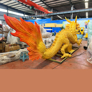 Neue Roboter-Drachens tatue Großes lebensgroßes Rauch-anima tro nisches chinesisches Drachen modell zum Verkauf - Product Image 5