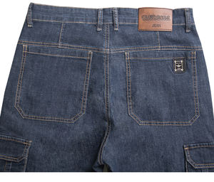 Jean cargo extensible pour homme Black Eagle, pantalon utilitaire multi-poches, coupe droite, vêtements décontractés, pantalon de travail durable - Product Image 6