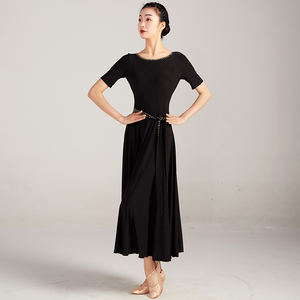 FLHY0381 Nuevo Vestido de Baile de Salón Moderno para Mujer, Vestido de Baile de Salón de Manga Corta para Competencia, Vestido de Baile de <span class=keywords><strong>Tango</strong></span> Estándar - Product Image 6