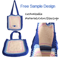 Nouveau sac d'été personnalisé en coton pour femmes sac à bandoulière sac fourre-tout de mode sac de plage de vacances de bord de mer logo personnalisable taille de couleur