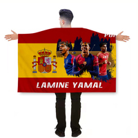 Drapeau personnalisé 2026 Espagne Espagnole, Drapeau personnalisé Canada USA Équipe de football, 3*5ft, Drapeau personnalisé Équipe d'Espagne