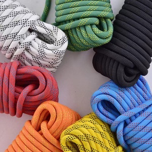 Static mountain rock climbing rope braided polyester nylon safety rope string