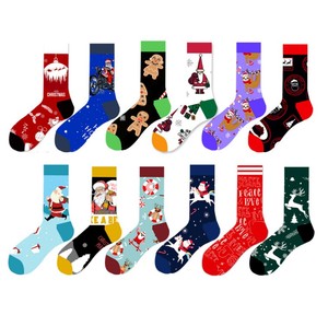 Chaussettes de Noël amusantes pour hommes, motif renne, Père Noël, neige, cadeau pour <span class=keywords><strong>homme</strong></span>, chaussettes de Noël imprimées, colorées et festives pour hommes - Product Image 3