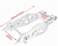 Bras oscillant en alliage d'aluminium usiné CNC sur mesure pour vélo électrique