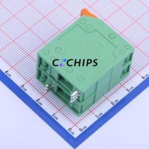 DG2216R-10.0-DA-02P-14-00A(H ) Spring Terminal Block Bent Lead Through Hole,P=10mm Connector 1x2P 10mm Green 2P - Product Image 1