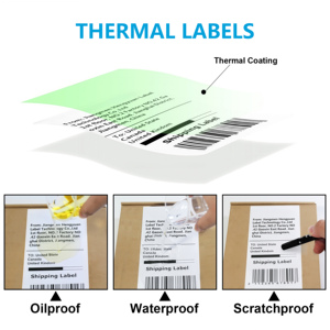 Etichette Termiche Personalizzate Durevoli - Adesivo Termofusibile, 4x6 Pollici, Vendita all'Ingrosso per Codici a Barre e Adesivi per Spedizioni e Vendita al Dettaglio - Product Image 5