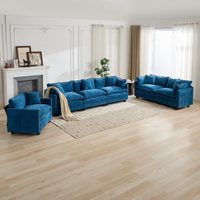 Fauteuil de lecture individuel moderne en chenille verte, rembourré, avec assise profonde, pour salon, avec coussin décoratif, modèle W714S00449