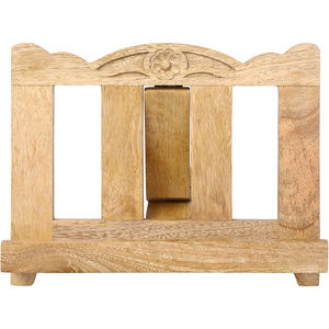 Étagères de cuisine en bois avec angles réglables <span class=keywords><strong>taquets</strong></span> de livre de recettes faits à la main avec des motifs sculptés - Product Image 4