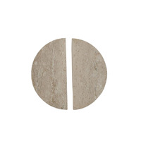 Poignées de meubles rondes en travertin beige, design personnalisé, fabrication italienne, pour armoires de cuisine, commodes, salles de bain, chambres et tiroirs de penderie