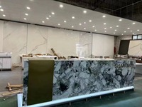 Nouvelle arrivée moderne îlot de cuisine Station pierre frittée Top Smart Cuisine meubles armoires de cuisine stockage robinet charnière