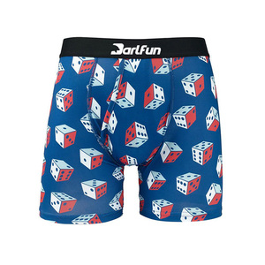 Sous-vêtements de sport pour hommes, caleçons <span class=keywords><strong>boxer</strong></span> en polyester et élasthanne respirant à séchage rapide, motifs animaliers imprimés - Product Image 3