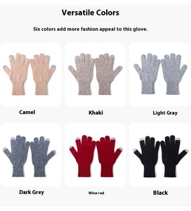 Vente chaude <span class=keywords><strong>Gants</strong></span> <span class=keywords><strong>en</strong></span> <span class=keywords><strong>laine</strong></span> Hommes Femmes <span class=keywords><strong>Gants</strong></span> d'extérieur Hiver Écran <span class=keywords><strong>tactile</strong></span> résistant au froid Jacquard - Product Image 4