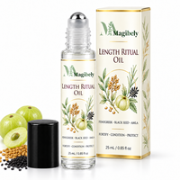Minyak Rambut Roll-on Length Ritual, Minyak Perawatan Rambut Fenugreek Black Seed Amla, Memperkuat, Menutrisi, Melindungi Rambut, OEM Private Label