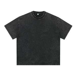 Camiseta de Manga Corta para Hombre, 100% Algodón, Estilo Retro Americano, Nueva, Color Algodón Lavado, OEM y ODM - Product Image 1