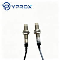 Sensor Proximitas Induktif 3-Kawat Presisi Tinggi YPROX LJ12A M12 Jarak Deteksi 2-4mm IP67 10-30V DC Kuningan Berlapis Nikel