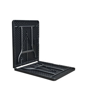 Hot <strong>Sales</strong> Outdoor Furniture Garden Portable Space Saving Black Plastic Rectangular Folding Banquet <strong>Trestle</strong> <strong>Table</strong> <strong>for</strong> Events - Product Image 3