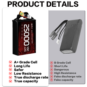 Hot bán nhà máy trực tiếp giá 6s12s18s24s 5c/10c 25Ah pin lithium 14S Drone Pin trạng thái rắn Pin - Product Image 5