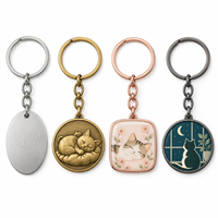 Porte-clés en métal plaqué, design rond ovale personnalisé, logo personnalisé, vente en gros directe d'usine, cadeau OEM ODM, fabricant de porte-clés