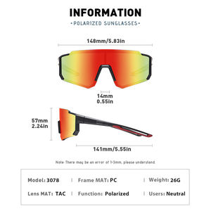 Gafas de Sol Deportivas Polarizadas OEM UV400 con Logo Personalizado para Ciclismo, Béisbol y <span class=keywords><strong>Running</strong></span> a Prueba de Viento para Hombre - Product Image 3