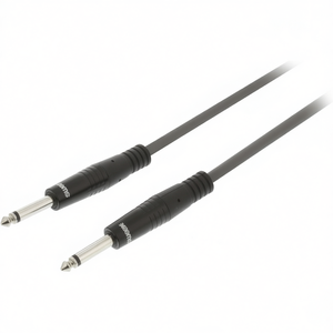 Câble pour haut-parleur mono 6,35 mm mâle-mâle 5 m gris - Product Image 2
